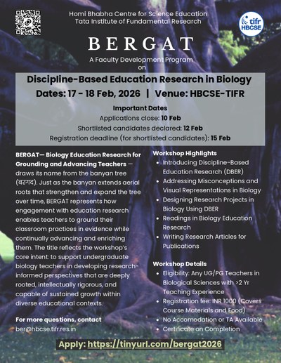 BERGAT- Biology Education Research for Grounding and Advancing Teachers