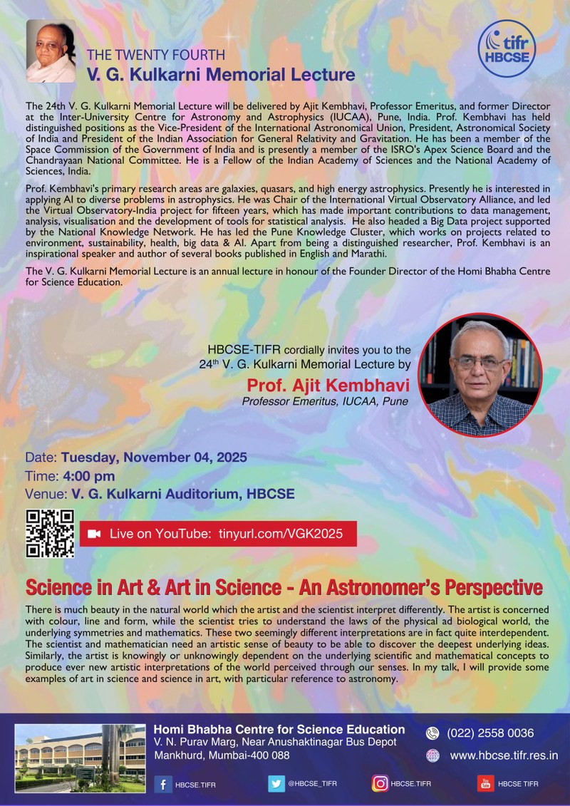 Twenty-Fourth V. G. Kulkarni Memorial Lecture (2025)